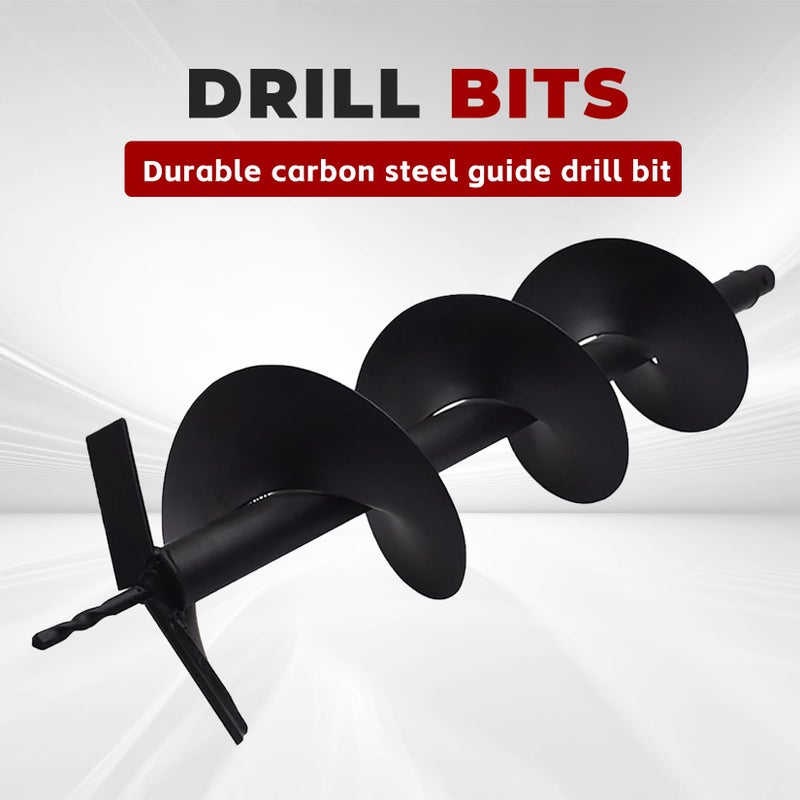 findmall Earth Auger Drill Bits 4" 6" 8" 10" 12" for Gas Powered Post Fence Hole Digger (6inch) Hole Inner Diameter 3/4 Inch - Image 5